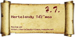 Hertelendy Tímea névjegykártya