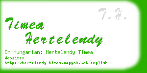 timea hertelendy business card