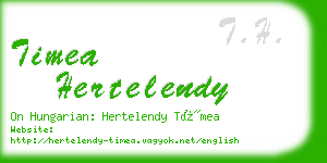 timea hertelendy business card